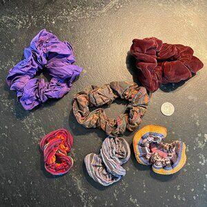 Collection of Six Hair Scrunchies
